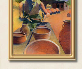 Original Fine Art - The Old Greek Potter